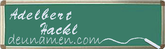 Adelbert Hackl Visitenkarte